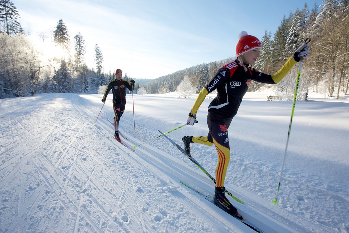 Langläufer im Naturpark